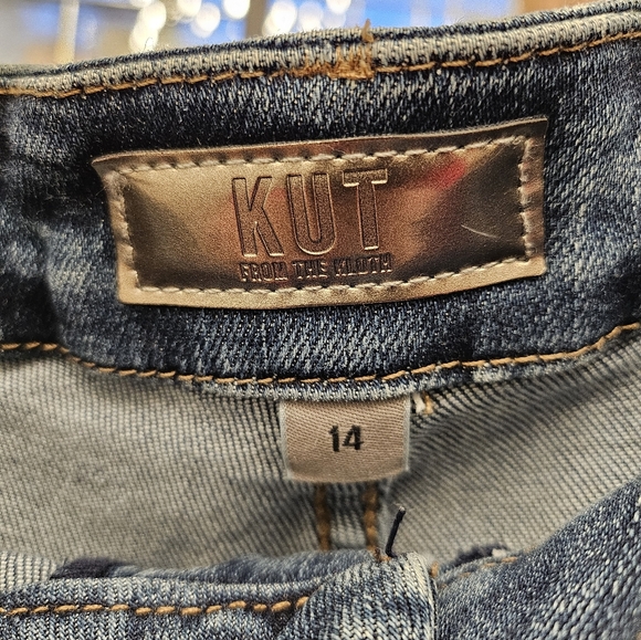 Kut From The Kloth Meg High Rise Wide Leg Button Fly Jeans 14 - Picture 2 of 4